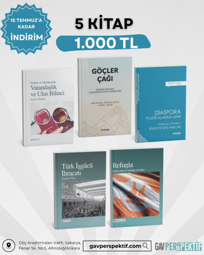 </br>● Fransa ve Almanya’da Vatandaşlık ve Ulus Bilinci<br>● Göçler Çağı<br>● Diaspora Politikalarına Dair Türkiye İçin Öneriler -1<br>● Türk İş Gücü İhracatı<br>● Refugia<br>